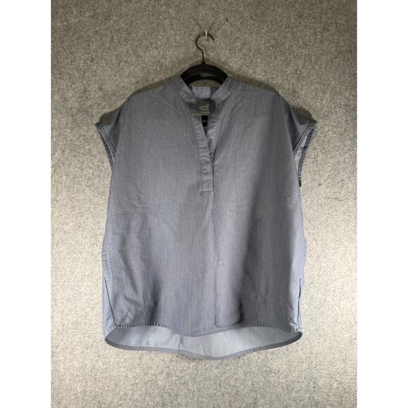 Figs Technical Collection Top Women Medium Gray Oversized Sleevless Scrubs - Picture 1 of 6